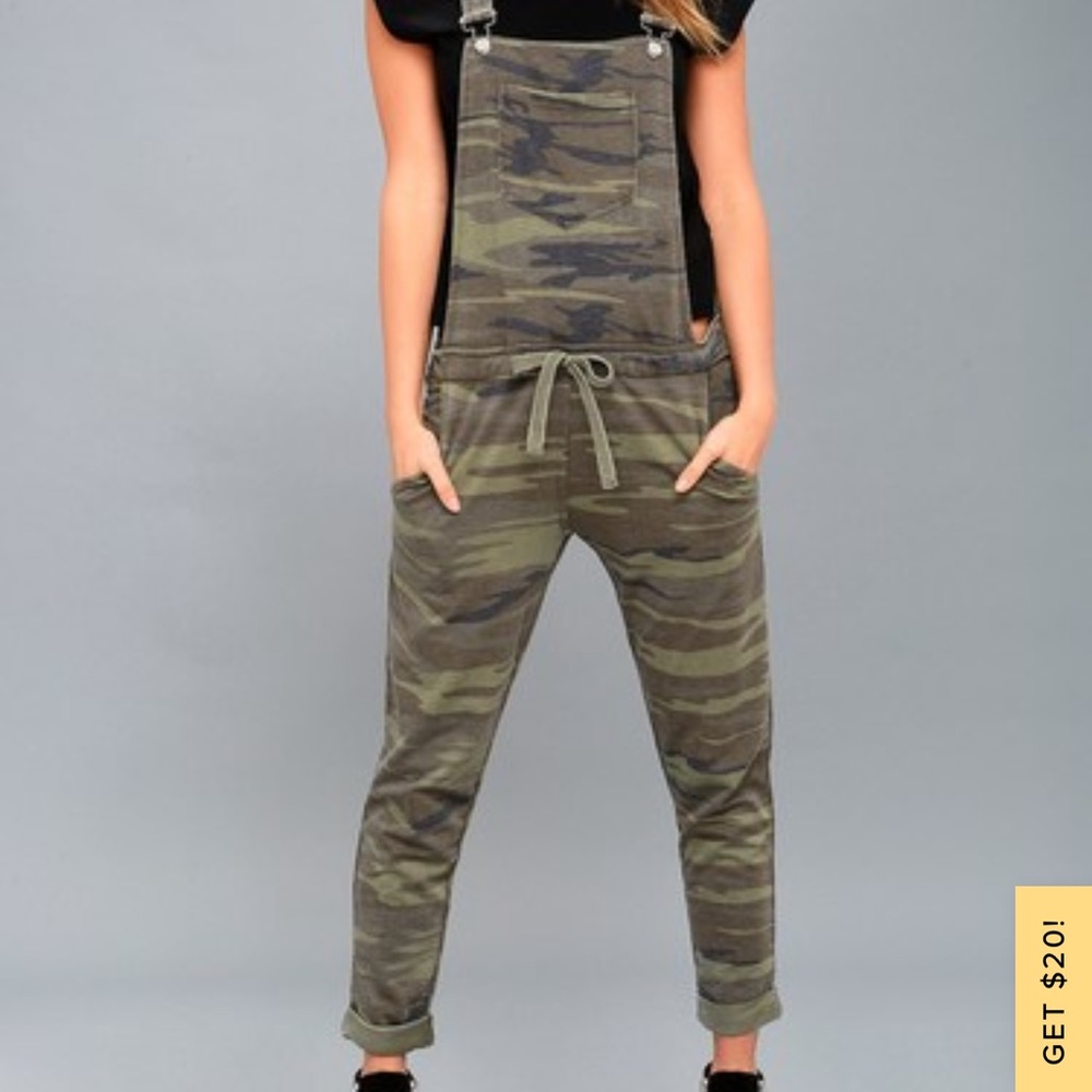 Camo Olive Green Overalls